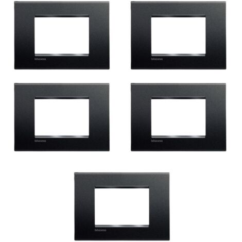 Placca pezzi 5 living light tecnopolimero lna4803ar antracite