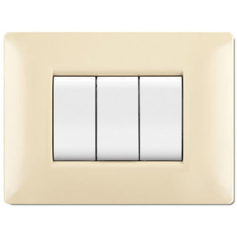Placca Placchetta per interruttore elettrico 4 posti - Avorio ECL2884A My Life Q