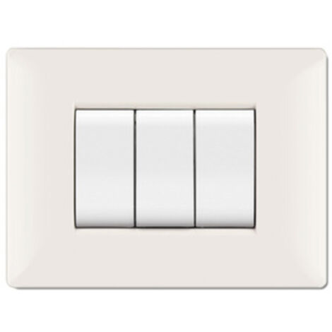 Placca Placchetta per interruttore elettrico 4 posti - Bianco ECL2884WH My Life Q