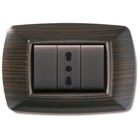 Placca placchetta per interruttore elettrico 4 Posti - Wenge ECL2984WG