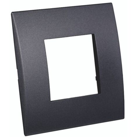 Placca Plastica Serie Venus 2P Colore Acciaio Scuro Compatibile Con Vimar Arke