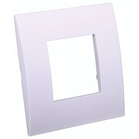 Placca Plastica Serie Venus 2P Colore Bianco Compatibile Con Vimar Arke