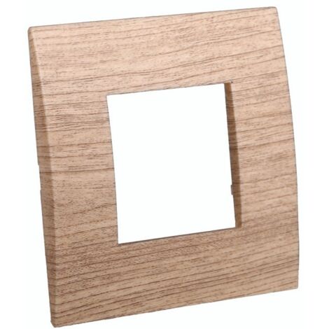 Placca Plastica Serie Venus 2P Colore Legno Chiaro Compatibile Con Vimar Arke