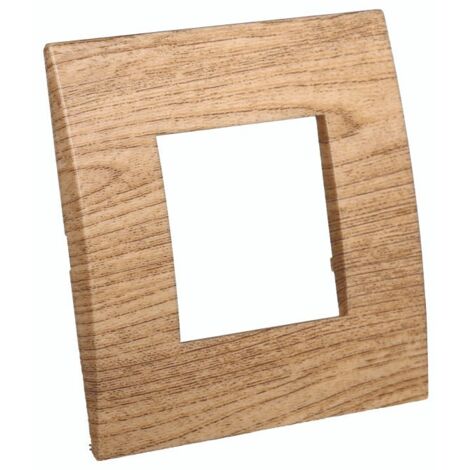 Placca Plastica Serie Venus 2P Colore Legno Scuro Compatibile Con Vimar Arke