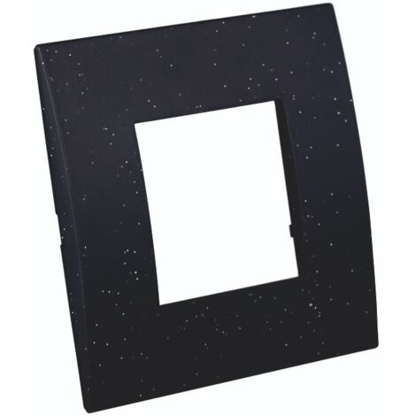 Placca Plastica Serie Venus 2P Colore Nero Brillante Compatibile Con Vimar Arke