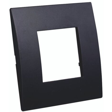 Placca Plastica Serie Venus 2P Colore Nero Compatibile Con Vimar Arke