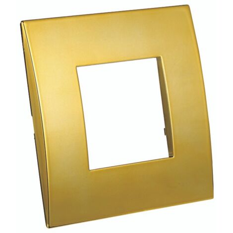Placca Plastica Serie Venus 2P Colore Oro Lucido Compatibile Con Vimar Arke