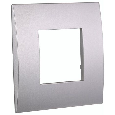 Placca Plastica Serie Venus 2P Colore Silver Compatibile Con Vimar Arke
