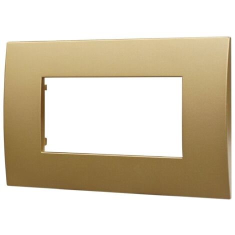 Placca Plastica Serie Venus 4P Colore Oro Compatibile Con Vimar Arke
