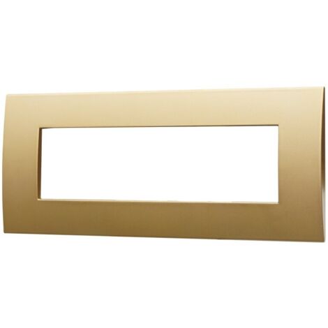 Placca Plastica Serie Venus 7P Colore Oro Compatibile Con Vimar Arke