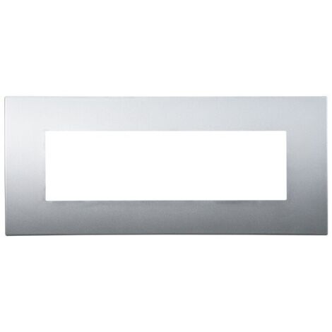 Placca Plastica Serie Venus 7P Colore Silver Compatibile Con Vimar Arke