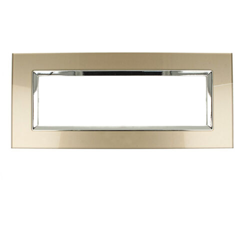Placca Plexi 3M 4M 7M Bronzo Plexiglass Compatibile Bticino Living 7 POSTI