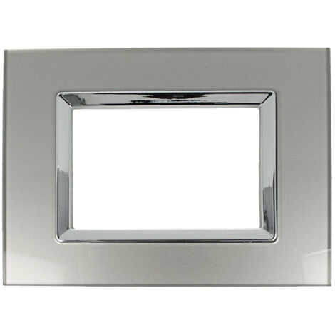 Placca Plexi 3M 4M 7M Titanio Plexiglass Compatibile Bticino Living 3 POSTI