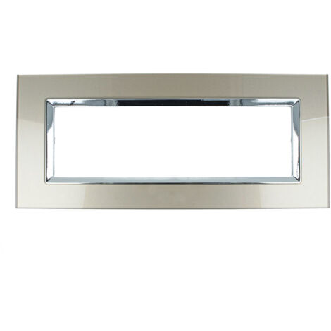 Placca Plexi 3M 4M 7M Titanio Plexiglass Compatibile Bticino Living 7 POSTI