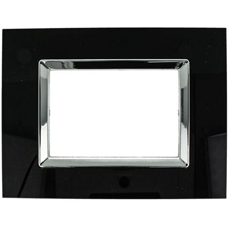 Placca Plexi 3M Moduli 503 Nera Plexiglass Compatibile Bticino Living