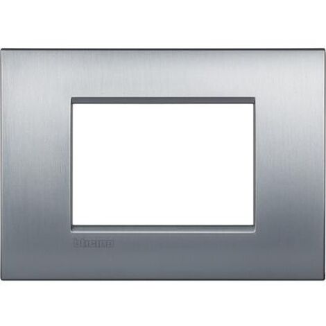 Placca Quadra 3P Cromo Spazzolato Ll ( BTICINO cod. LNC4803CRS )