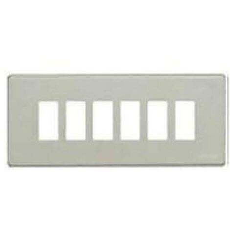 Placca resina Bticino Magic 6 moduli grigio 506L/6/R