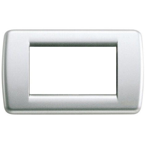 Placca Rondo' 3M Metallo Argento Metallizzato ( VIMAR cod. 16753.21 )