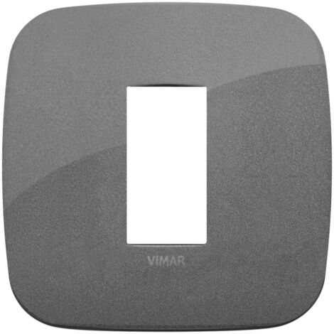 Placca Round 1M ardesia scatola rotonda Vimar Arkè 19671.22