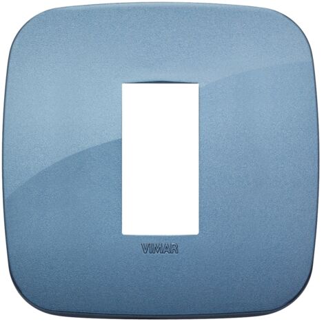 Placca Round 1M blu scatola rotonda Vimar Arkè 19671.86