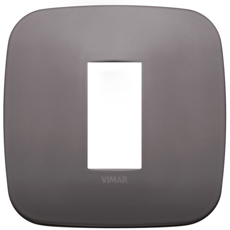 Placca Round 1M nichel dark scatola rotonda Vimar Arkè 19671.29