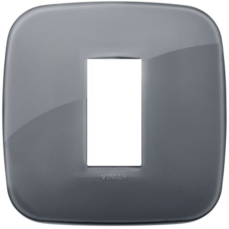 Placca Round 1M Reflex grigio fumè scatola rotonda Vimar Arkè 19671.61