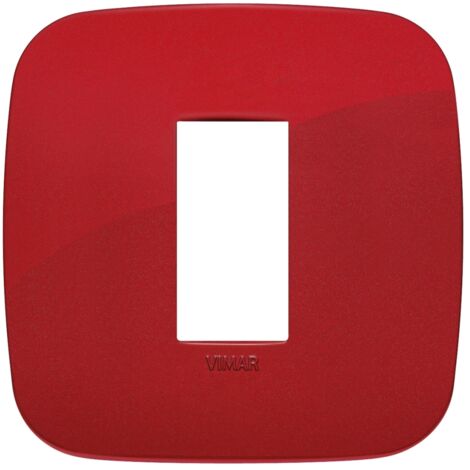 Placca Round 1M rosso scatola rotonda Vimar Arkè 19671.85