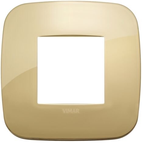 Placca Round 2M oro scatola rotonda Vimar Arkè 19672.27