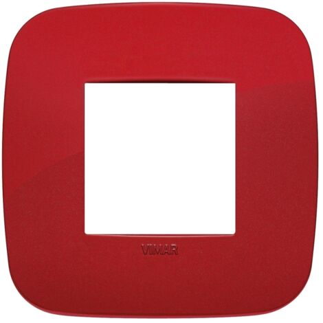 Placca Round 2M rosso scatola rotonda Vimar Arkè 19672.85
