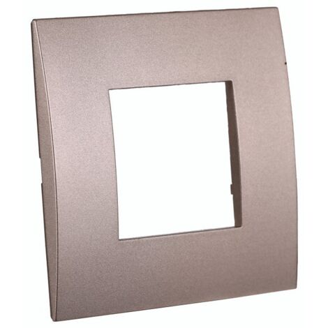 Placca serie Venus, 2 moduli, plastica, bronzo, compatibile con serie Vimar Arkè - Ettroit VA83210