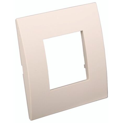 Placca serie Venus, 2 moduli, plastica, sabbia, compatibile con serie Vimar Arkè - Ettroit VA83209