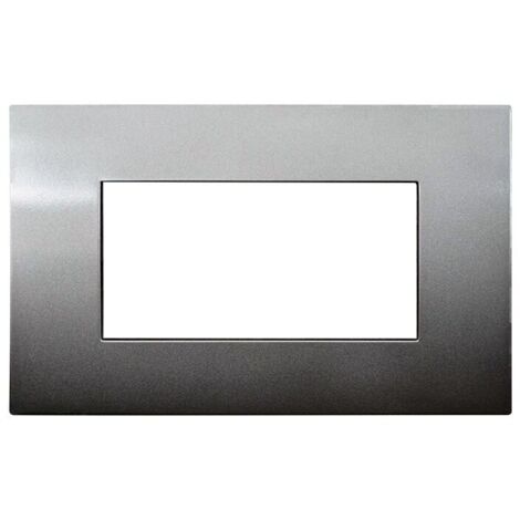 Placca serie Venus, 4 moduli, plastica, bronzo, compatibile con serie Vimar Arkè - Ettroit VA83410