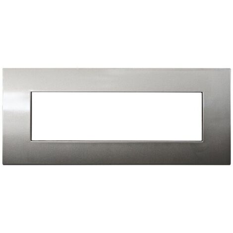 Placca serie Venus, 7 moduli, plastica, bronzo, compatibile con serie Vimar Arkè - Ettroit VA83710