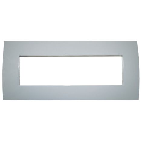 Placca sette moduli colore Pietra ABB serie Chiara 2CSK0703CH