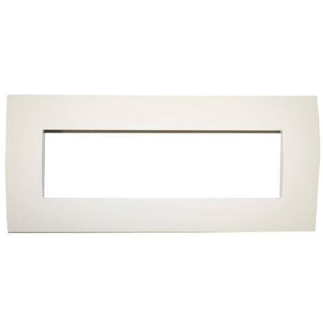 Placca sette moduli colore Sabbia ABB serie Chiara 2CSK0702CH