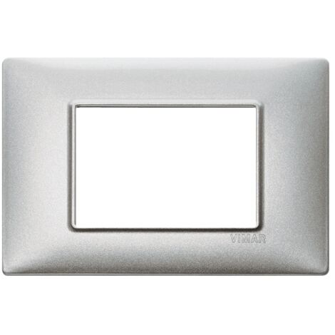 Placca silver 3 moduli Vimar Plana 14653.27