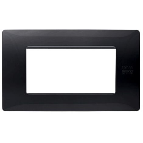 Placca Simon Urmet Flexa 4 moduli nero assoluto 11804.NA