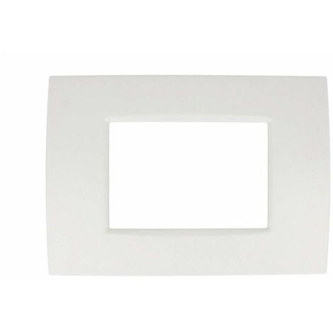 Placca Slim Sottile 503 3M Moduli Bianco Compatibile Con Bticino Living Light Air SD46003