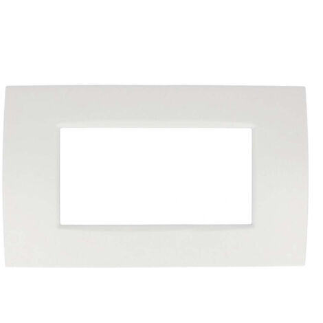 Placca Slim Sottile 504 4M Moduli Bianco Compatibile Con Bticino Living Light Air SD46004