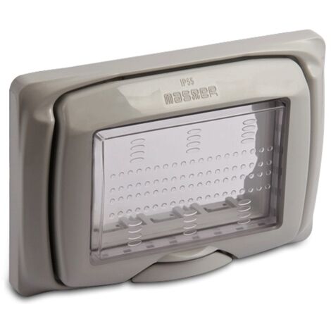 Placca stagna Master IP55 3 moduli per Modo e Mix grigia 43503