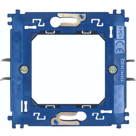 Placca supporto livinglight Bticino  tonda/quadra 2p