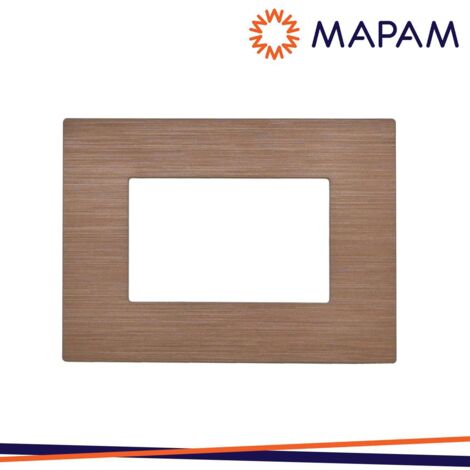 PLACCA TECNOPOLIMERO SPAZZOLATO 8003SL-14 ART 3P BRONZO