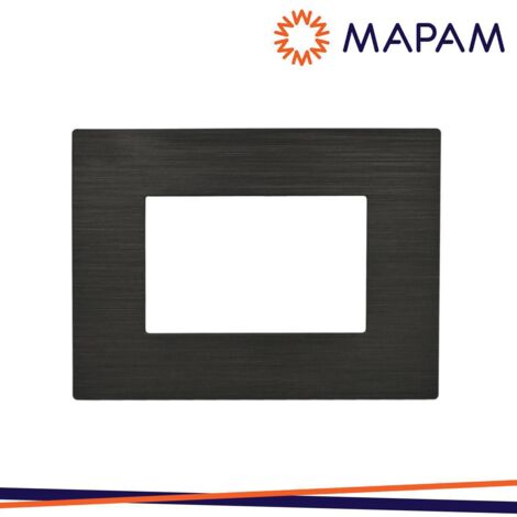 PLACCA TECNOPOLIMERO SPAZZOLATO 8003SL-2 ART 3P NERO
