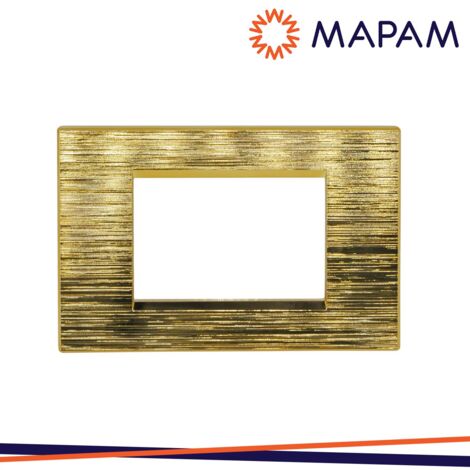 PLACCA TECNOPOLIMERO SPAZZOLATO 8003SL-5 ART 3P ORO