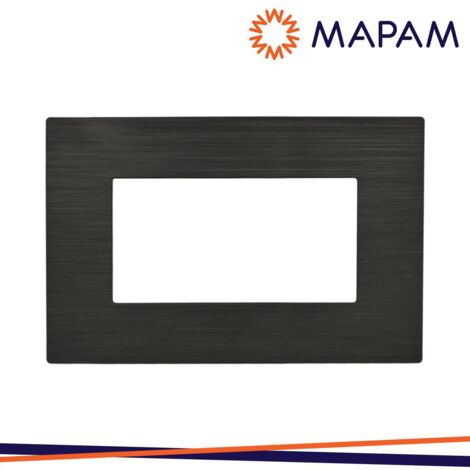 PLACCA TECNOPOLIMERO SPAZZOLATO 8004SL-2 T1-ART 4P NERO