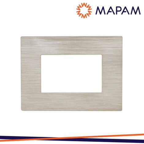 PLACCA TECNOPOLIMERO SPAZZOLATO M5003SL-4 JOY 3P SABBIA