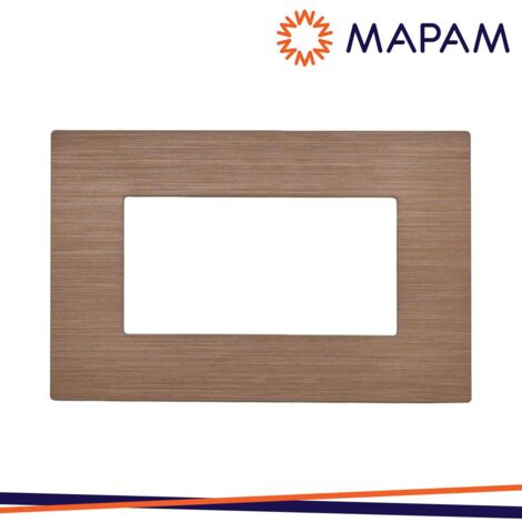PLACCA TECNOPOLIMERO SPAZZOLATO M5004SL-14 JOY 4P BRONZO