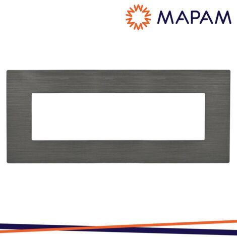 PLACCA TECNOPOLIMERO SPAZZOLATO M5006SL-24 JOY 6P ANTRACITE