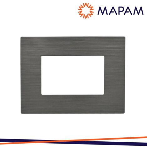 PLACCA TECNOPOLIMERO SPAZZOLATO M6003SL-24 T2-GEM 3P ANTRACI