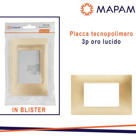 PLACCA TECNOPOLIMERO T2 6003-5 3P ORO LUCIDO